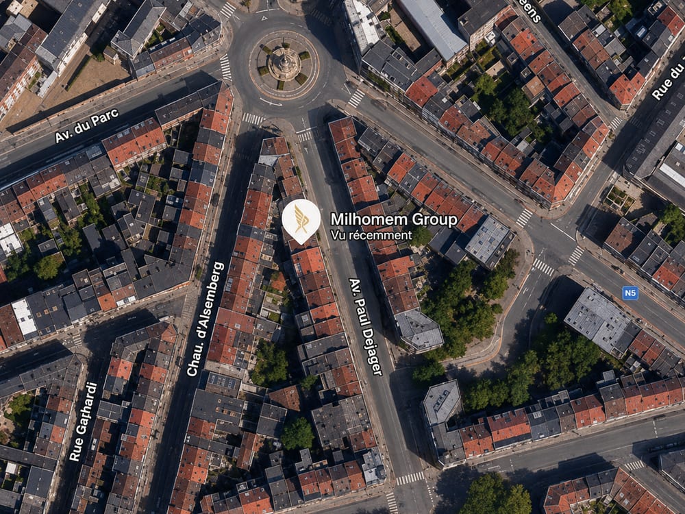 Vue aérienne du bureau Milhomem Group, Avenue Paul Dejaer 9, 1060 Saint-Gilles
